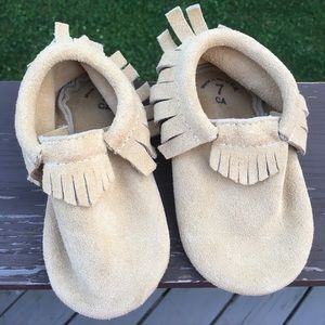 Size 7 Sand Suede Freshly Picked Moccasins